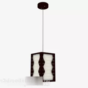 Chinese Brown Hexagon Chandelier 3d model
