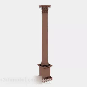 Greek Brown Pillar Column 3d model
