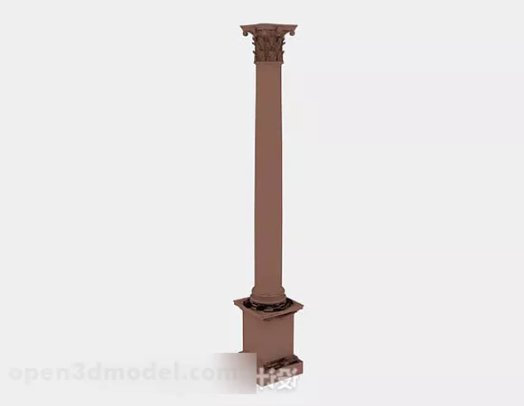 Greek Brown Pillar Column 3d model Greek Brown Pillar Column 3d model