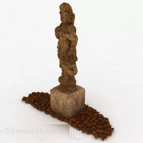 Chinese Portrait Sculpture 3d model