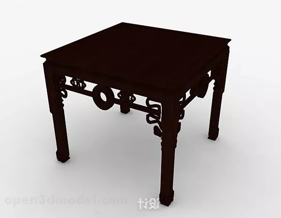 Chinese Style Dark Brown Square Table 3d model Chinese Style Dark Brown Square Table 3d model