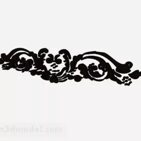Chinese Style Brown Wood Carving 3d model