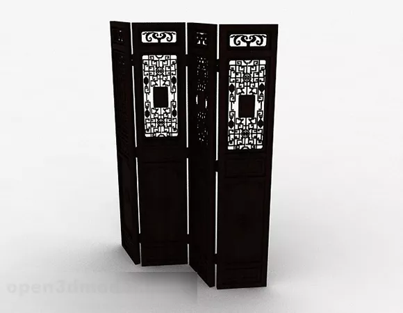 Cnc Partition Carved Wooden 3d model