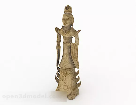 Medieval Girl Character 3d model