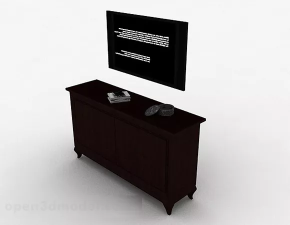 Chinese Dark Brown Tv Cabinet 3d model Chinese Dark Brown Tv Cabinet 3d model
