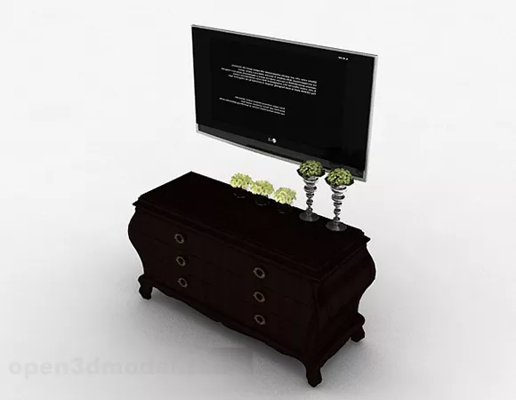Television Gadget With Thick Bezel 3d model