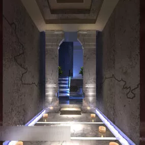 Chinese Style Entrance Hallway Interior 3d model