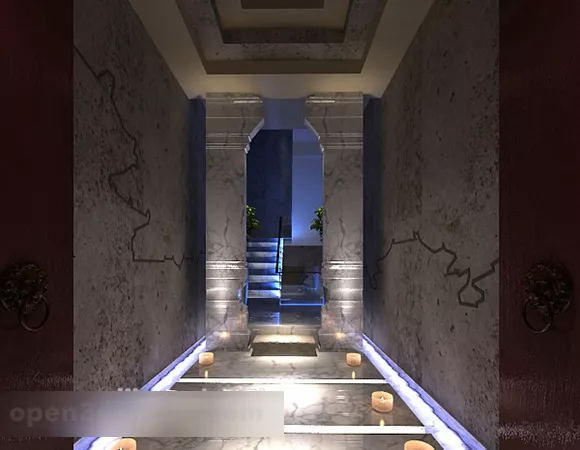 Chinese Style Entrance Hallway Interior 3d model Chinese Style Entrance Hallway Interior 3d model