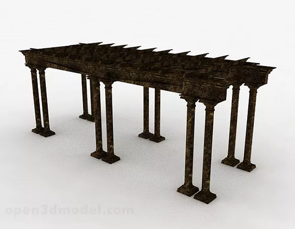 Chinese Style Flower Stand 3d model Chinese Style Flower Stand 3d model