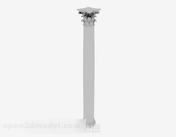 Greek Style Gray Pillar 3d model Greek Style Gray Pillar 3d model