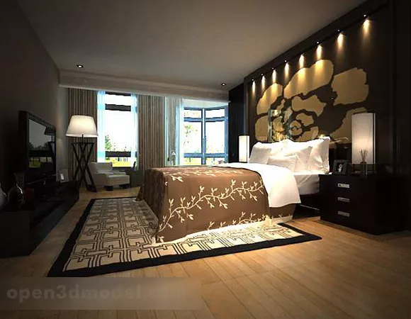 Chinese Old Style Home Bedroom 3d model Chinese Old Style Home Bedroom 3d model