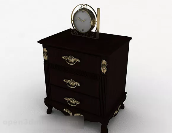 Chinese Design Home Bedside Table 3d model Chinese Design Home Bedside Table 3d model