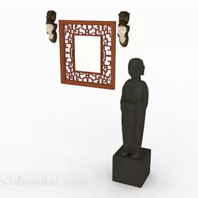 Chinese Style Home Combination Decoration 3d model