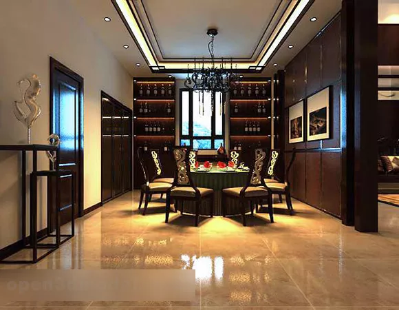 Chinese Style Home Restaurant Interior 3d model Chinese Style Home Restaurant Interior 3d model