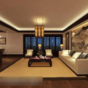 Chinese Style Living Room Scene 3d model