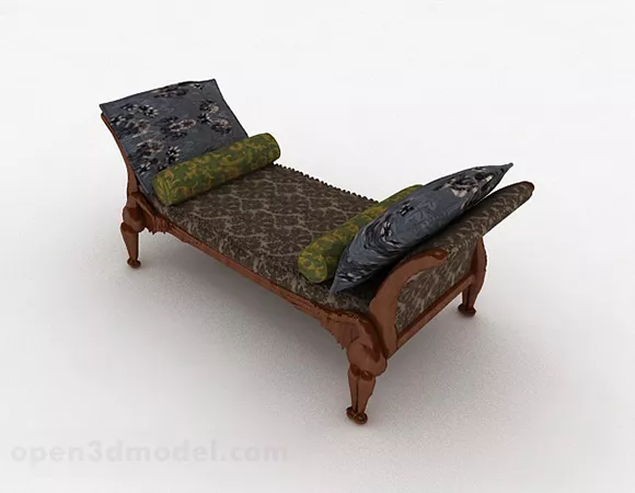 Chinese Luxury Footstool Sofa 3d model Chinese Luxury Footstool Sofa 3d model