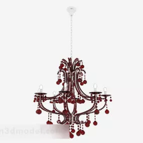 Chinese Red Bottle Chandelier 3d model