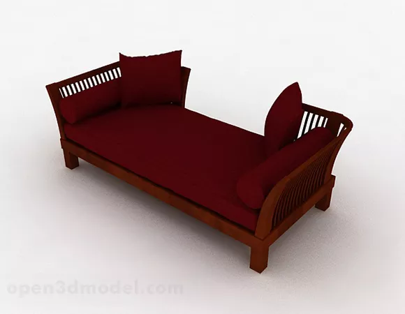Chinese Style Red Double Sofa Furniture 3d model Chinese Style Red Double Sofa Furniture 3d model