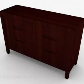 Chinese Design Simple Porch Cabinet 3d model