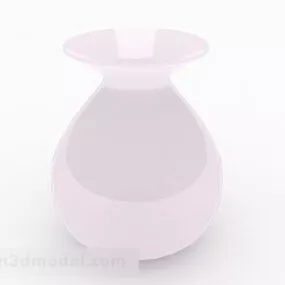 Chinese Style Simple White Big Vase 3d model