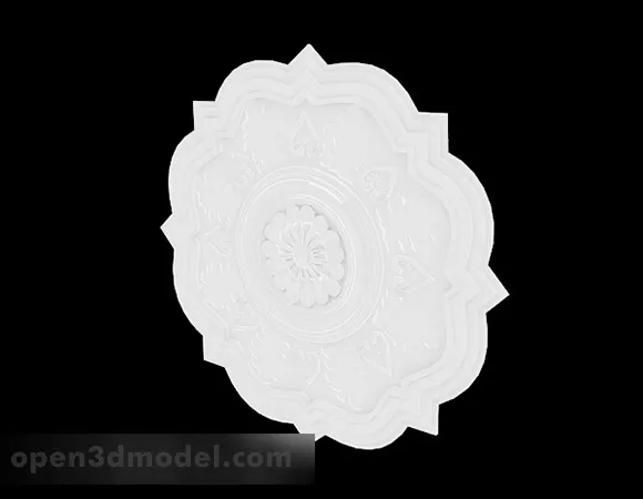 Chinese White Engraving Decoration 3d model Chinese White Engraving Decoration 3d model