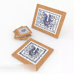 Chinese Square Household Cushion 3d model