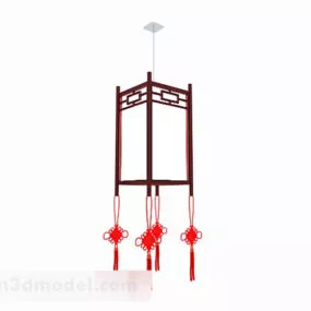 Chinese Style Square Tassel Chandeliers 3d model