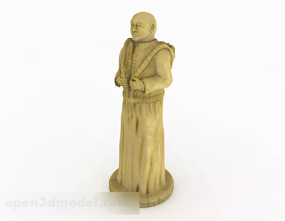Chinese Stone Carving Ancient Character 3d model Chinese Stone Carving Ancient Character 3d model