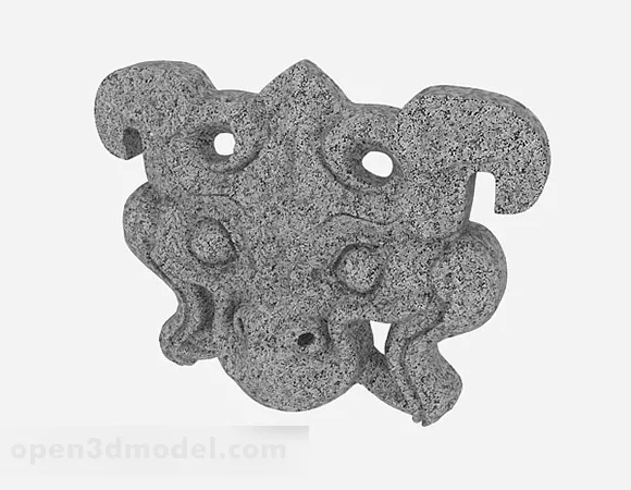 Chinese Style Stone Carving Decoration 3d model Chinese Style Stone Carving Decoration 3d model