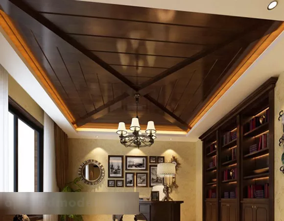 Chinese Style Study Room With Chandelier Interior 3d model Chinese Style Study Room With Chandelier Interior 3d model