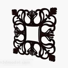 Chinese Style Symmetrical Flower Sculpture 3d model
