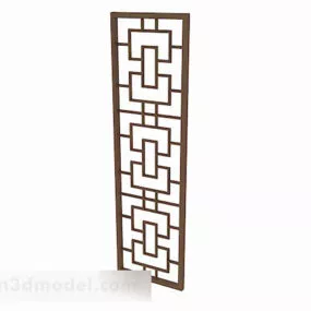 Chinese Symmetrical Hollow Single Door 3d model