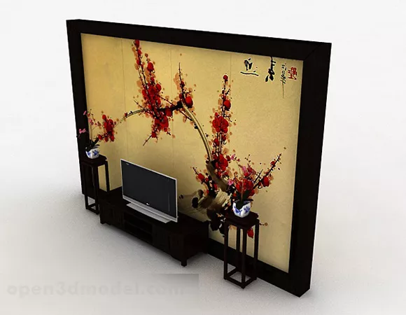 Chinese Traditional Wooden Tv Cabinet V1 3d model Chinese Traditional Wooden Tv Cabinet V1 3d model