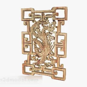 Chinese Wood Carving Decoration 3d model