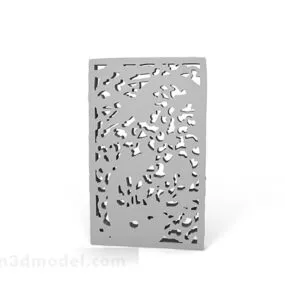 Chinese Style Wood Carving Flower 3d model