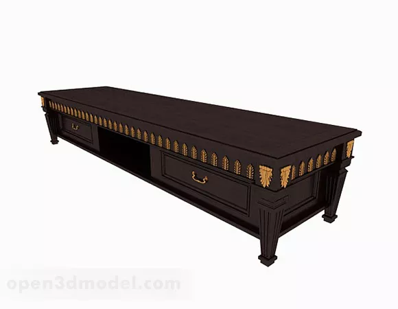 Chinese Style Wooden Brown Tv Cabinet 3d model Chinese Style Wooden Brown Tv Cabinet 3d model