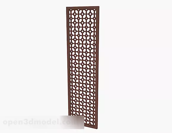 Carved Wooden Partition 3d model