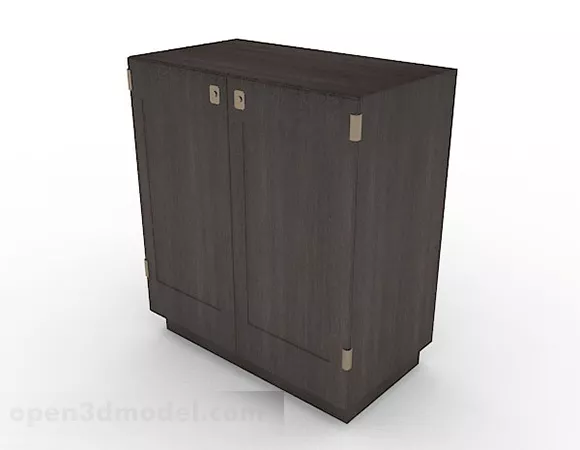 High Wardrobe With Drawers 3d model