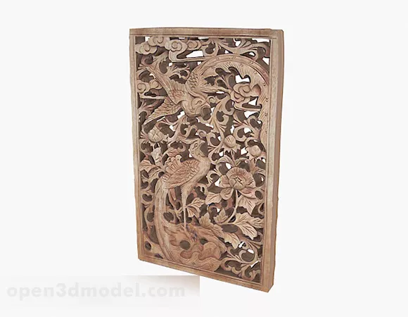 Chinese Wooden Carved Window V1 3d model Chinese Wooden Carved Window V1 3d model