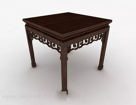 Chinese Style Wooden Dining Table Furniture 3d model Chinese Style Wooden Dining Table Furniture 3d model