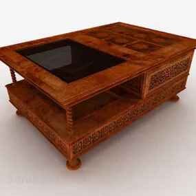 Chinese Wooden Coffee Table Furniture 3d model