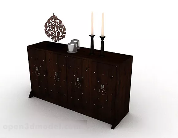 Chinese Style Wooden Porch Cabinet 3d model Chinese Style Wooden Porch Cabinet 3d model