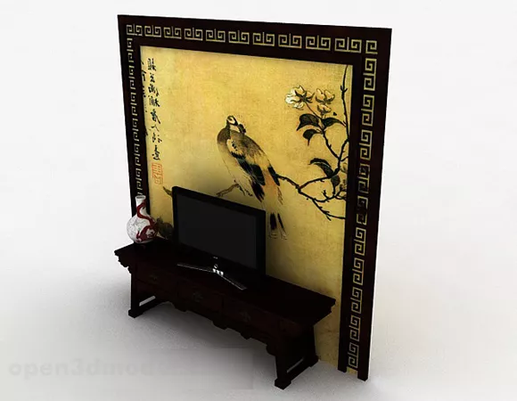Chinese Traditional Wooden Tv Cabinet V2 3d model Chinese Traditional Wooden Tv Cabinet V2 3d model