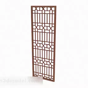 Chinese Wooden Screen Partition Design 3d model