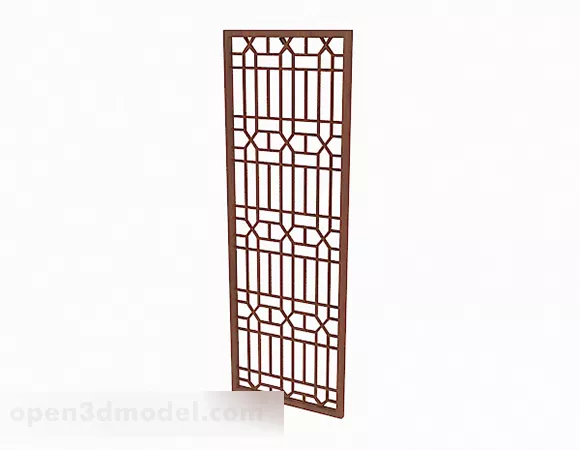 Chinese Wooden Screen Partition Design 3d model Chinese Wooden Screen Partition Design 3d model