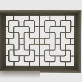 Chinese Windows Wood Material 3d model