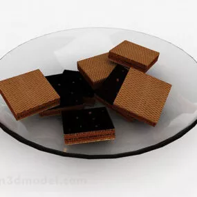 Chocolate Cookies On Disc 3d model