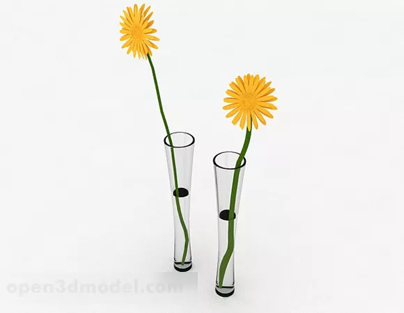 Chrysanthemum Decoration Vase 3d model Chrysanthemum Decoration Vase 3d model