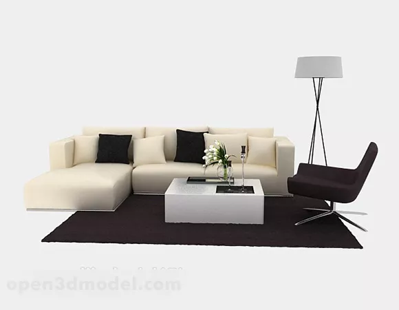 Modern Minimalist Sofa Coffee Table 3d model Modern Minimalist Sofa Coffee Table 3d model