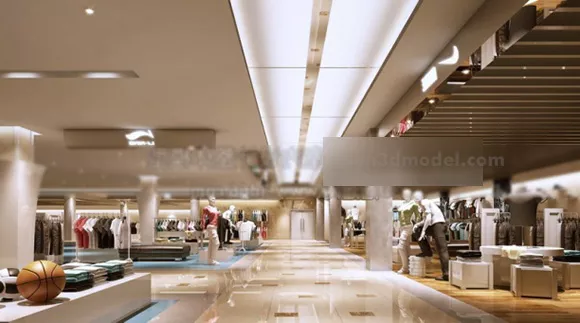 Clothing Store Interior 3d model Clothing Store Interior 3d model